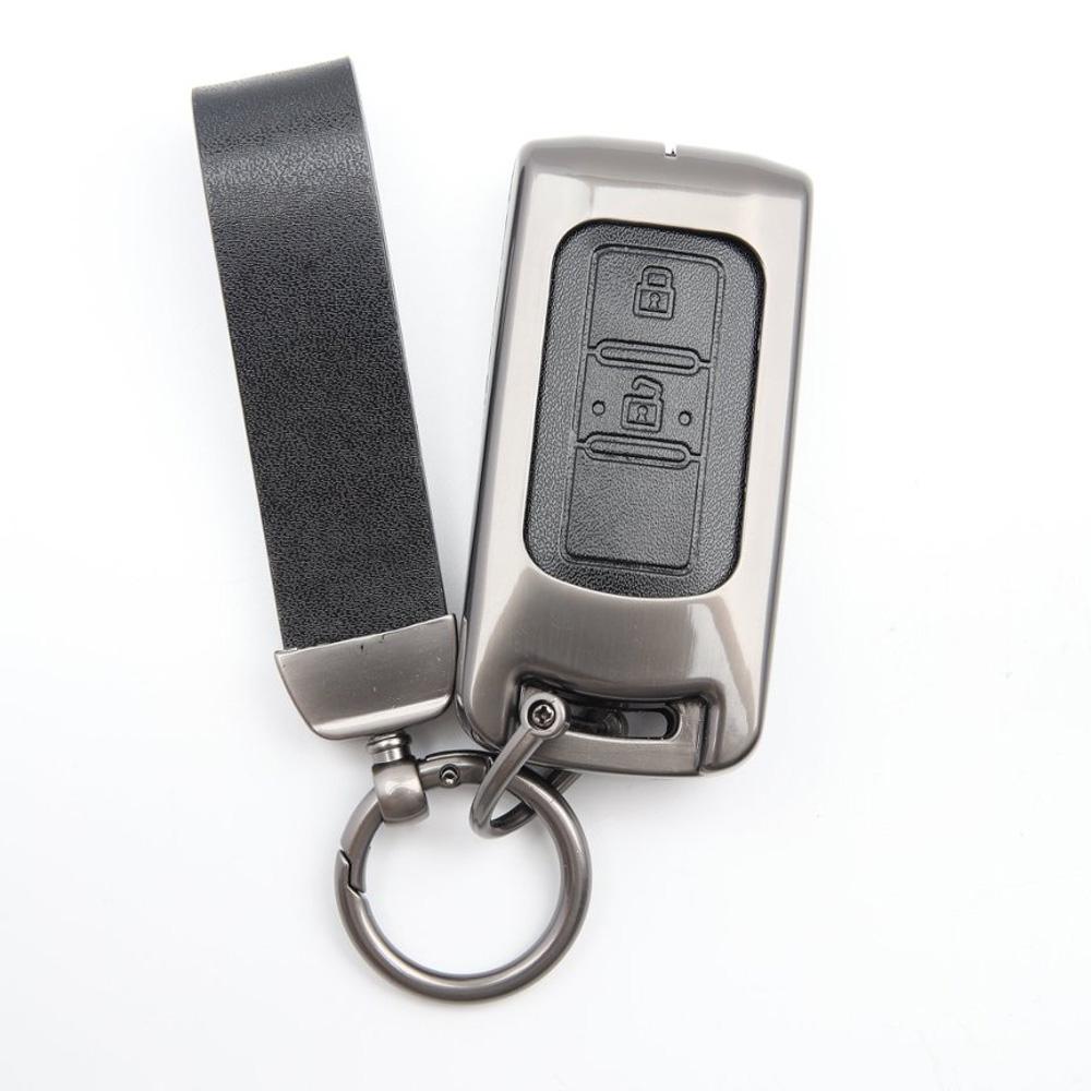 Zinc Alloy Leather For Mitsubishi Outlander Xpander Triton Asx Lancer Pajero Sport 3 G Eclipse Cross L200 Car Key Case Cover