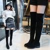 Over-knee Boots Women's Autumn and Winter New Korean Version of Riding Boots Velvet Cotton Boots Versatile Boots Flat High Boots