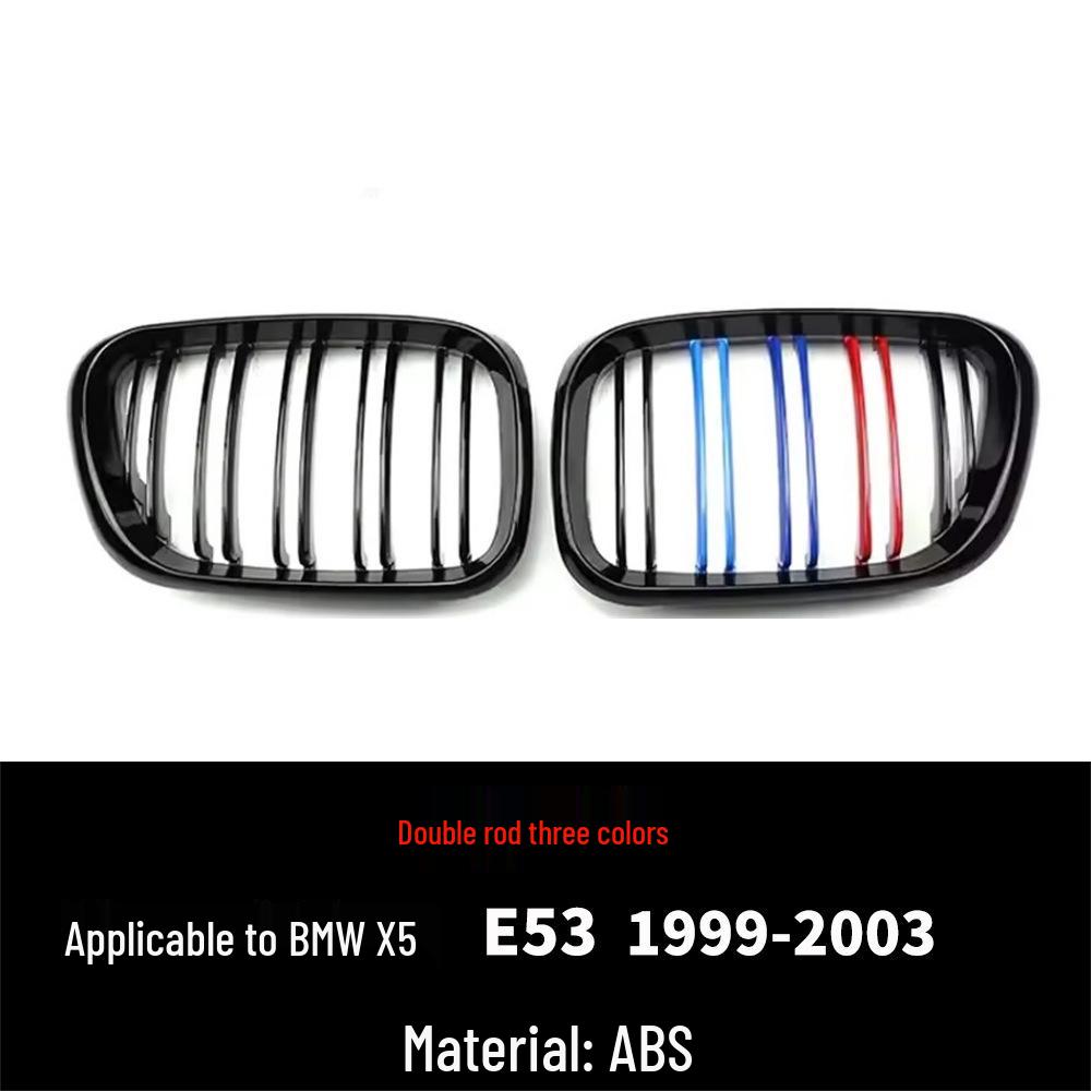Compatible with 1999-2006 BMW X5 E53 Front Bumper Dual Kidney Vent Grille