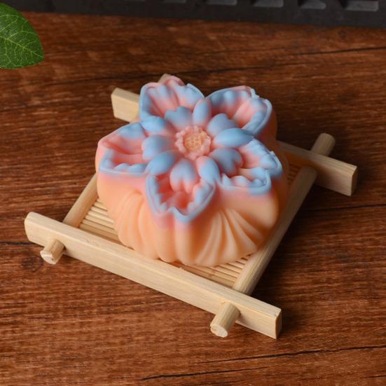 Sakura Çiçeği Pirinç Kek Silikon Kalıbı Yapışmaz Çiçek Şekilli Kalıp Ay Keki Mung Fasulyesi Kek Tatlı DIY Pişirme Aracı için