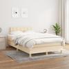 Vidaxl Continental Bed with Mattress, Cream, Fabric, 120X200 Cm