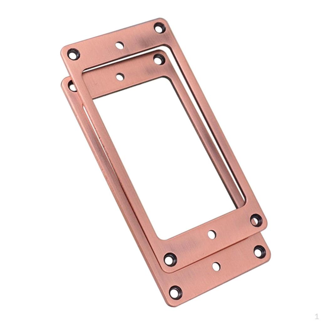 2 PCS Guitar Pickup Mounting Rings Set Bridge Neck Pickups Cover Flat Bottom Ring Replaces