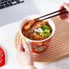 Ins Style Cartoon Cat Noodle Cup Bowl Creative with Cover Box Student Lunch Box Instant Noodle Soup Dinner Lunch Ceramic Bowl