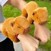 Simulation Plush Doll Slap Bracelet Pink Capybara Capybara Plush Wrist Band  Birthday Gift