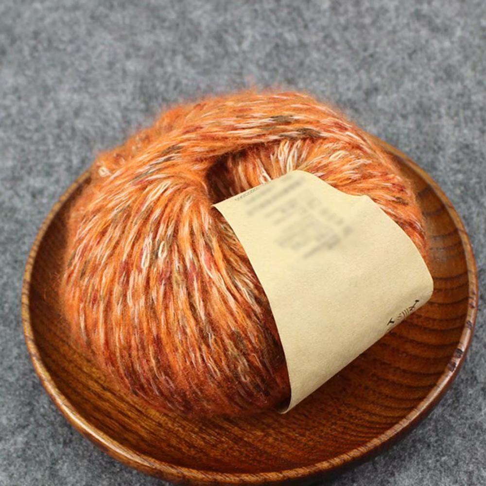 1pc Colorful Wool Thread Camel Fleece Flower Color Broken Dyeing Thread Weaving Scarf Coat Thread Mohair Stick Needle Thread