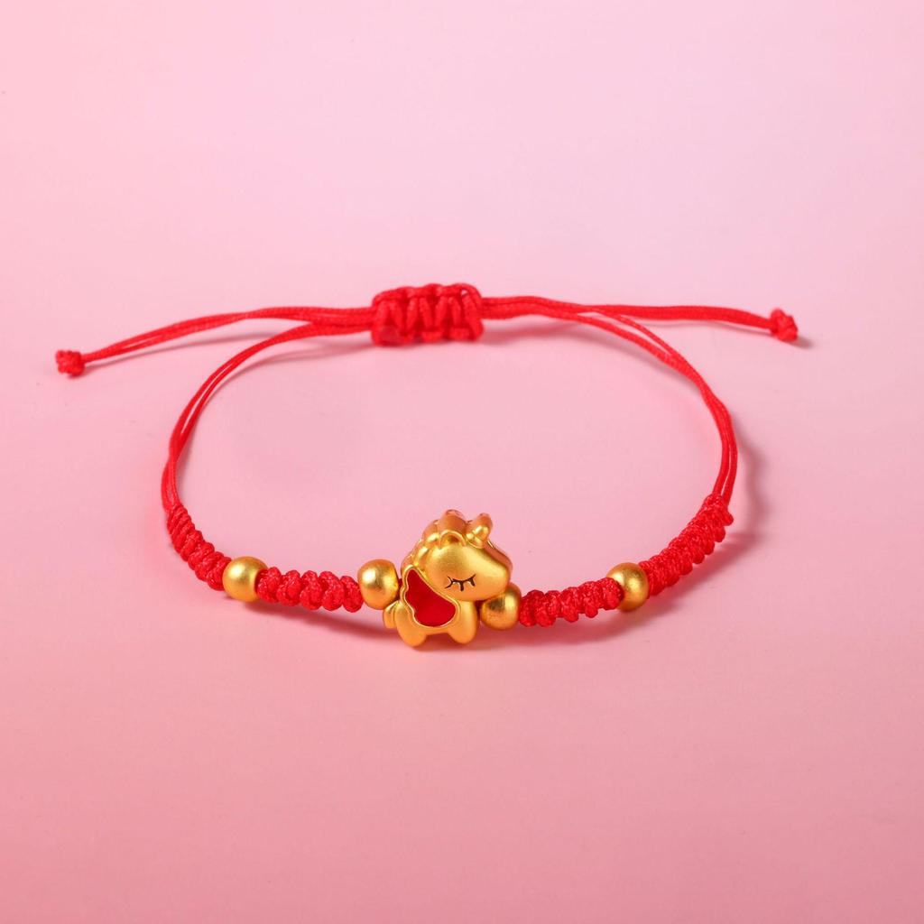 2026 Year of the Horse Zodiac Bracelet: Handmade Red String Ethnic Style Jewelry, Perfect for New Year or Small Gifts.