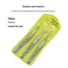 DIY Stainless Steel Electronic Tweezers Set - Straight, Blunt, Bent Heads