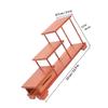 Dark Red Wooden Display Riser Stand for Storage Purposes
