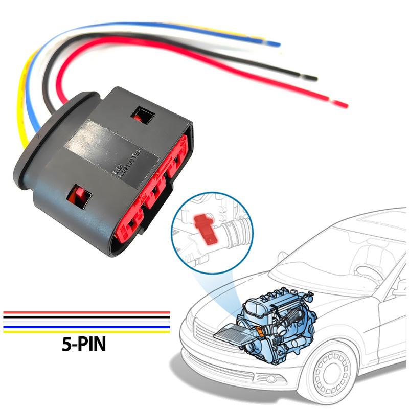 2pc For VW Sharan Golf Bora Polo Passat B5 B6 Touran Jetta Caddy Fox T5 MAF Mass Air flow Meter Sensor Connector Plug 1J0973775A