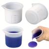 5Pcs Set 50ml Silicone Measuring Cup Tools Round Silicone Mold Clear Graduated Epoxy Split Cup DIY For Casting Resin Mold Art