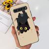 For LG K61 / Q61 / K62 / Q62 Case 2020 Fashion Back Cover Coque Flower Cartoon Animals Dragone Soft TPU Black Silicone Bumper