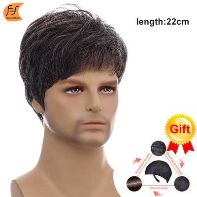 European and American Men's Chemical Fiber Headwear Fashion Short Hair Men's Hair
