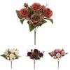 Peony Silk Flower Home Decor Wedding Centerpiece With Realistic Design For Photography