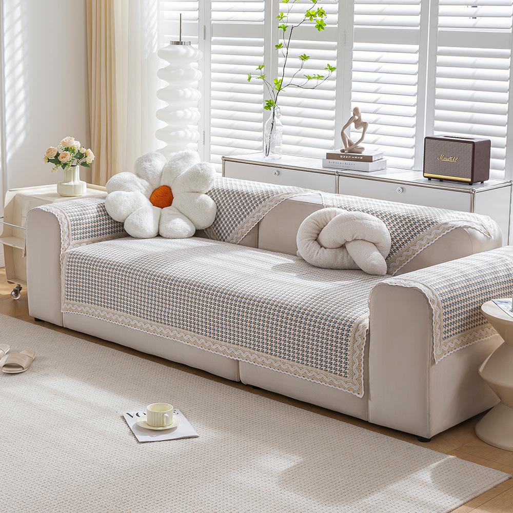 Подушка для дивана из хлопкового льна Four Seasons Universal Weaving Plaid Non Slip Sofa — фото 10