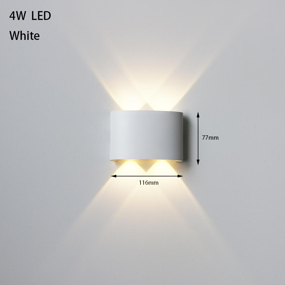 Outdoor Waterproof Wall Lamps LED Up Down Light White Black Aluminum Wall Light Waterproof IP65 Indoor Exterior Wall Sconce Lamp