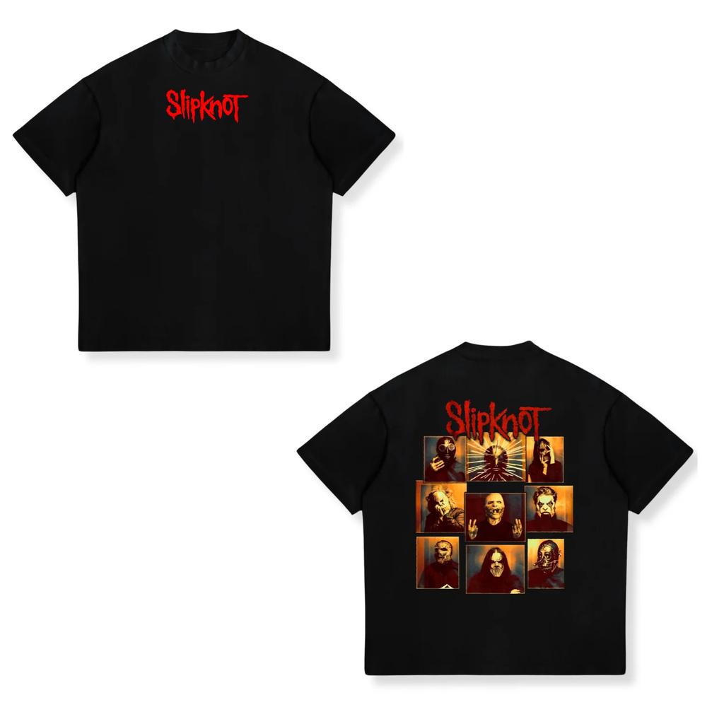 Slipknot Prepare for Hell Album Poster Graphic Print Tshirt Unisex Women Loose Casual Oversized Short Sleeved Street Hip Hop Tees