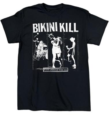 Bikini Kill Band Live In Tour Bavlněné Černé Tričko Všechny Velikosti BT335 Unisex Tričko