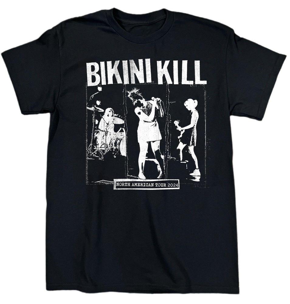 Bikini Kill Band Live In Tour Cotton Black T Shirt All Size BT335 Unisex T-Shirt S