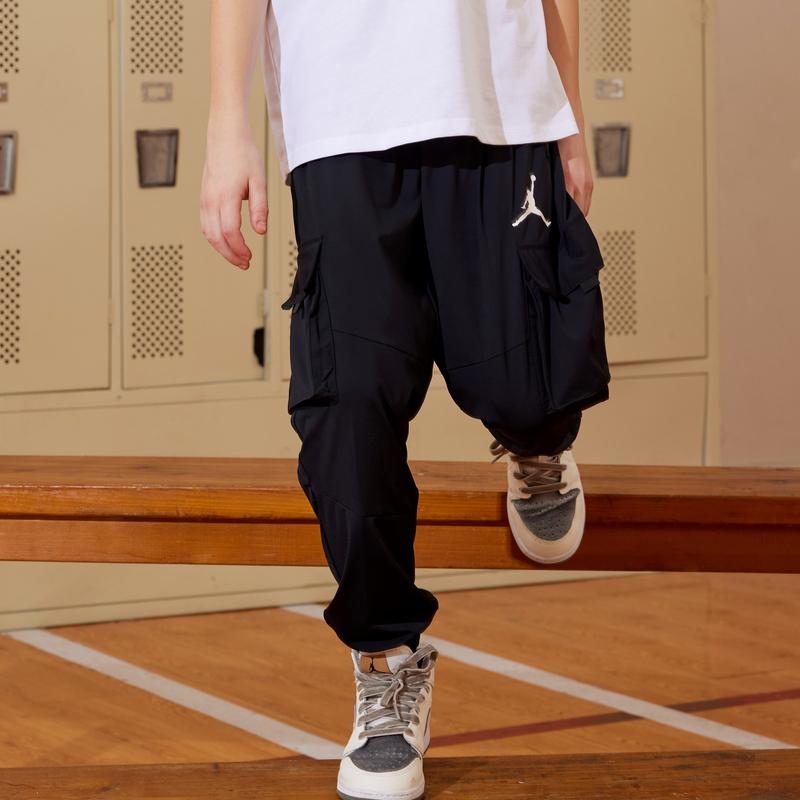 Jordan Simple Breathable Versatile Casual Pants Kids Bottoms Black JD2322039GS-002