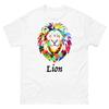 Lion Multicolored Men's Heavyweight Tee Vintage Washed Fashion Unisex Homme Stretched Versatile Casual Streetwear Slightly