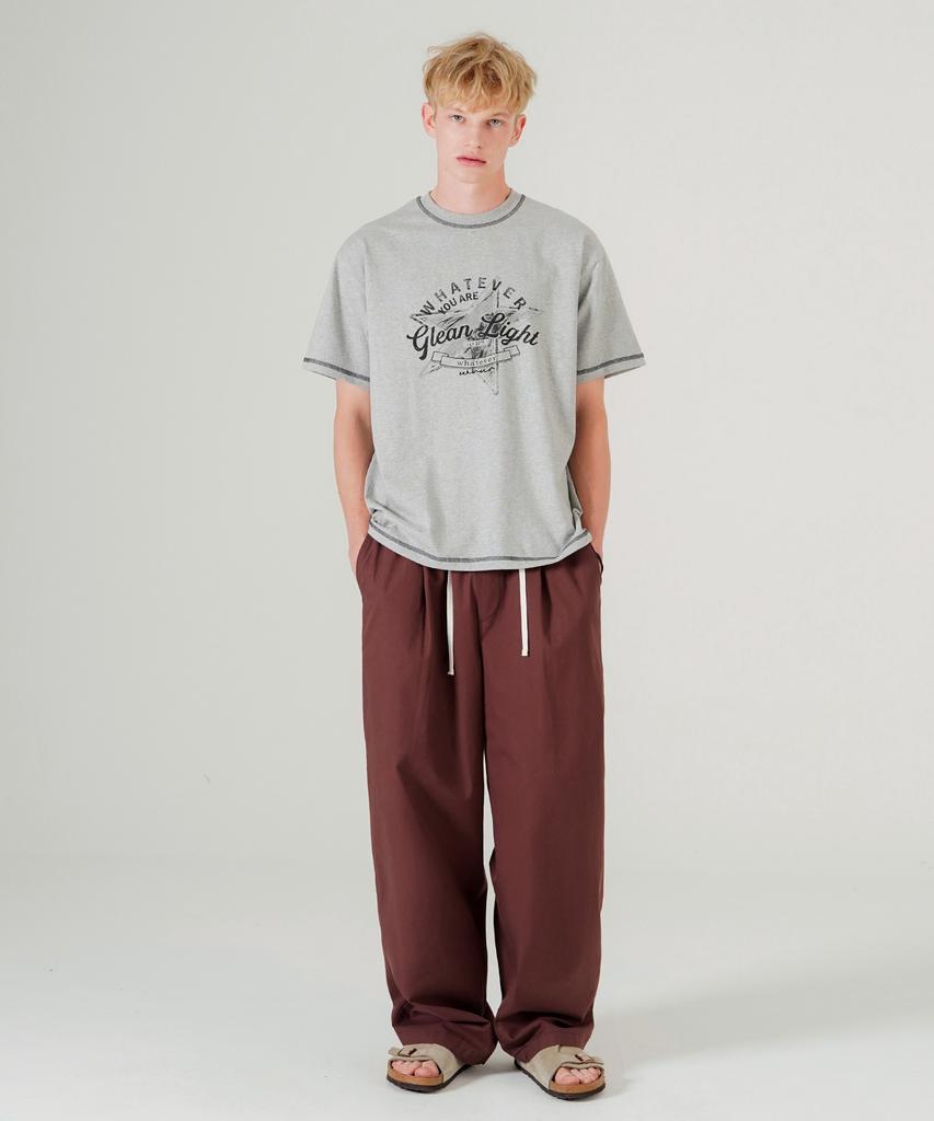 WV PROJECT Gabardine Cotton Elastic Waist Pants Rose Brown Mjlp7786