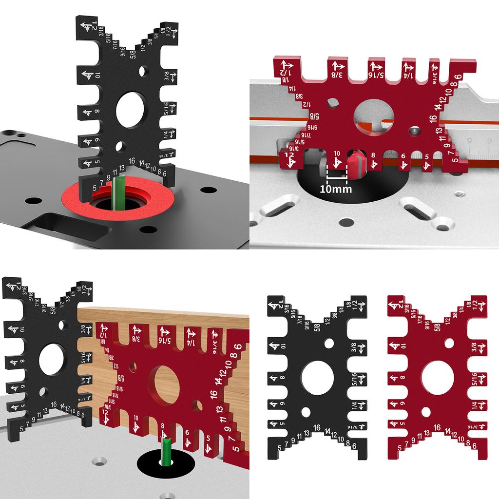 Dovetail Jig Aluminum Woodworking Tenon Caliper High Precision Height Measuring Gauge Tool Saw Table Machine Gaps Gauge