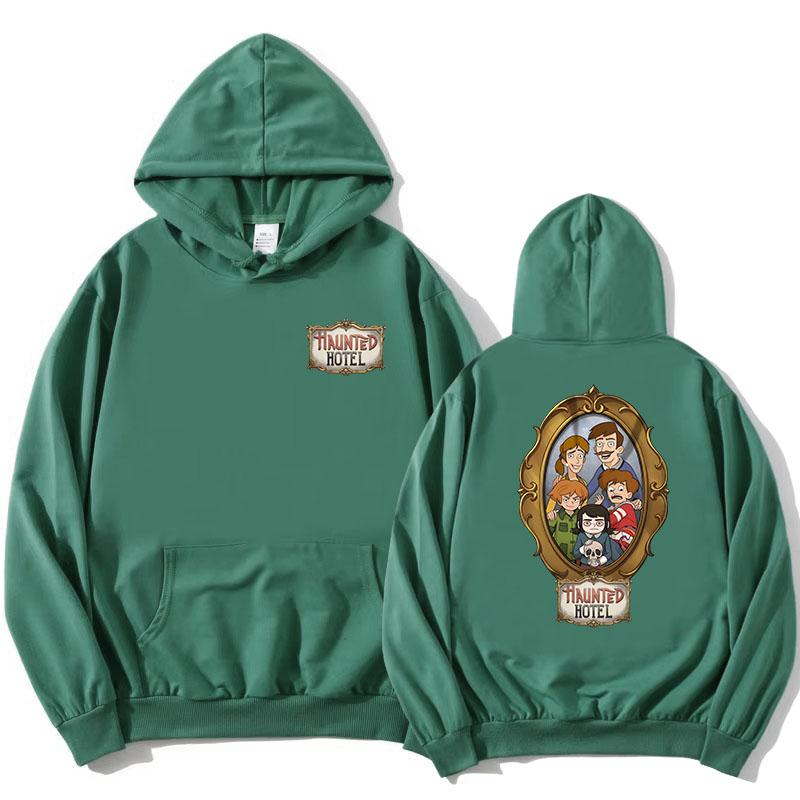 Strašidelný & Hotel Rodinný Portrét Mikiny s Kapucí Dlouhý Rukáv Ležérní Mikina s Kapucí Grafický Potisk Merch Unisex Streetwear Móda Hoody
