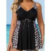 2026 Plus Size European & American Two-Piece Bikini Set with Skirted Bottoms for Women