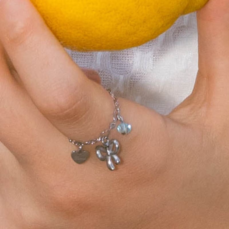 Pearlymore Aqua Ribbon Chain Ring_PM24R001HS