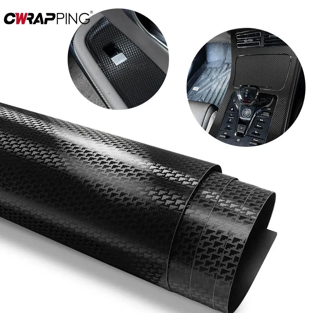 Car Sticker Black Aircraft Pattern Plated Carbon Fiber Films Auto Body Modification Wrap Vinyl Sticker for Car Accessories