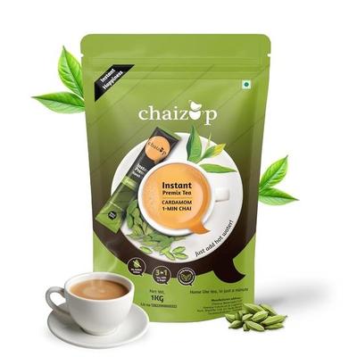 Chaizup Premium Mezcla Instantánea de Té de Cardamomo 1 Minuto - Bolsa de 1 kg | Sabores a Cardamomo | Aprox.. 72 Porciones | 1kg