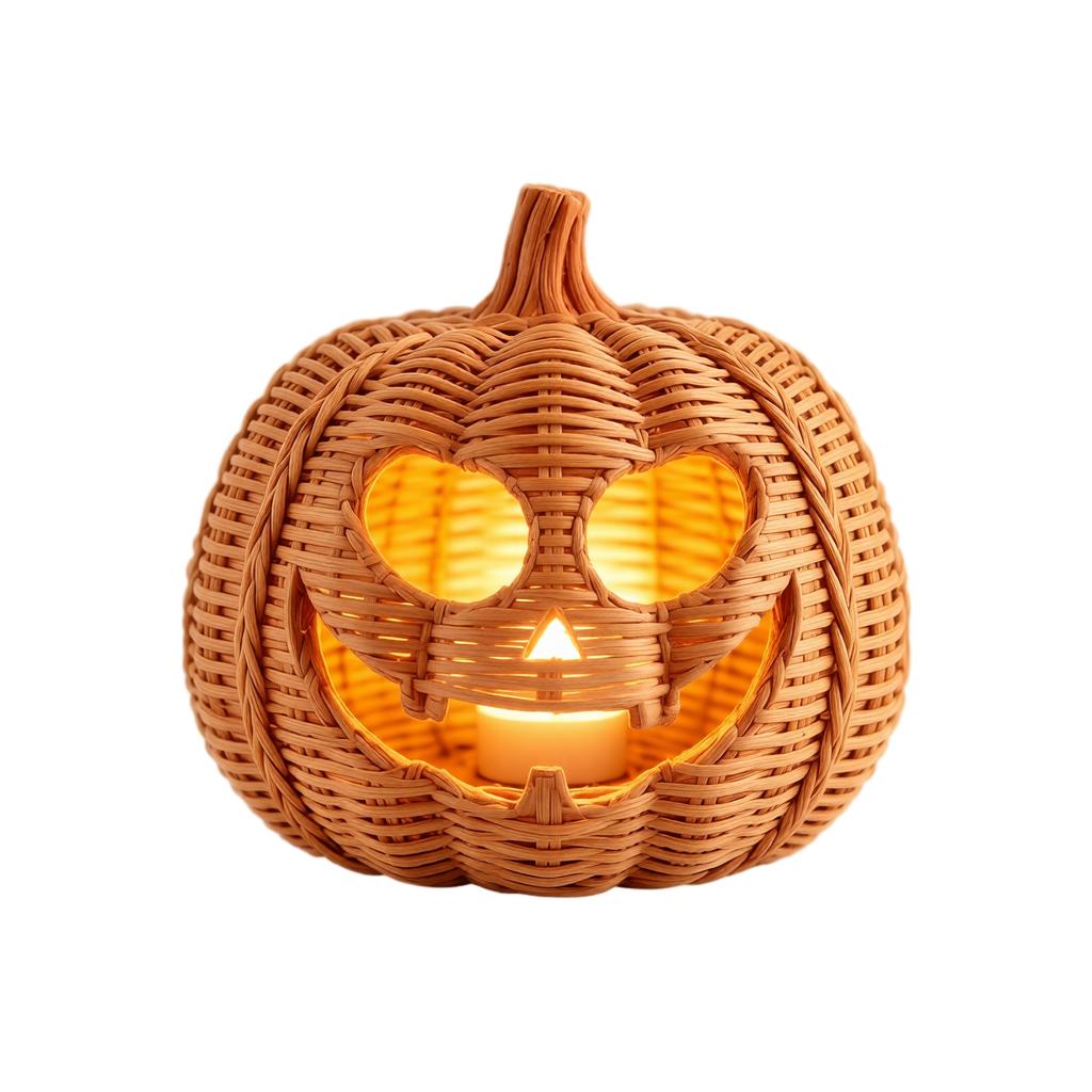 Woven Halloween Pumpkin Tabletop Decoration for Fall Home Decor