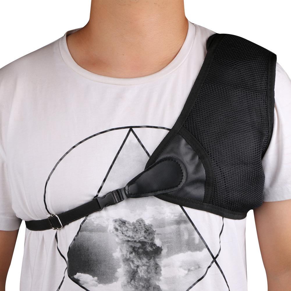 Huwairen Black Nylon Archery Chest Guard with Elastic Buckle