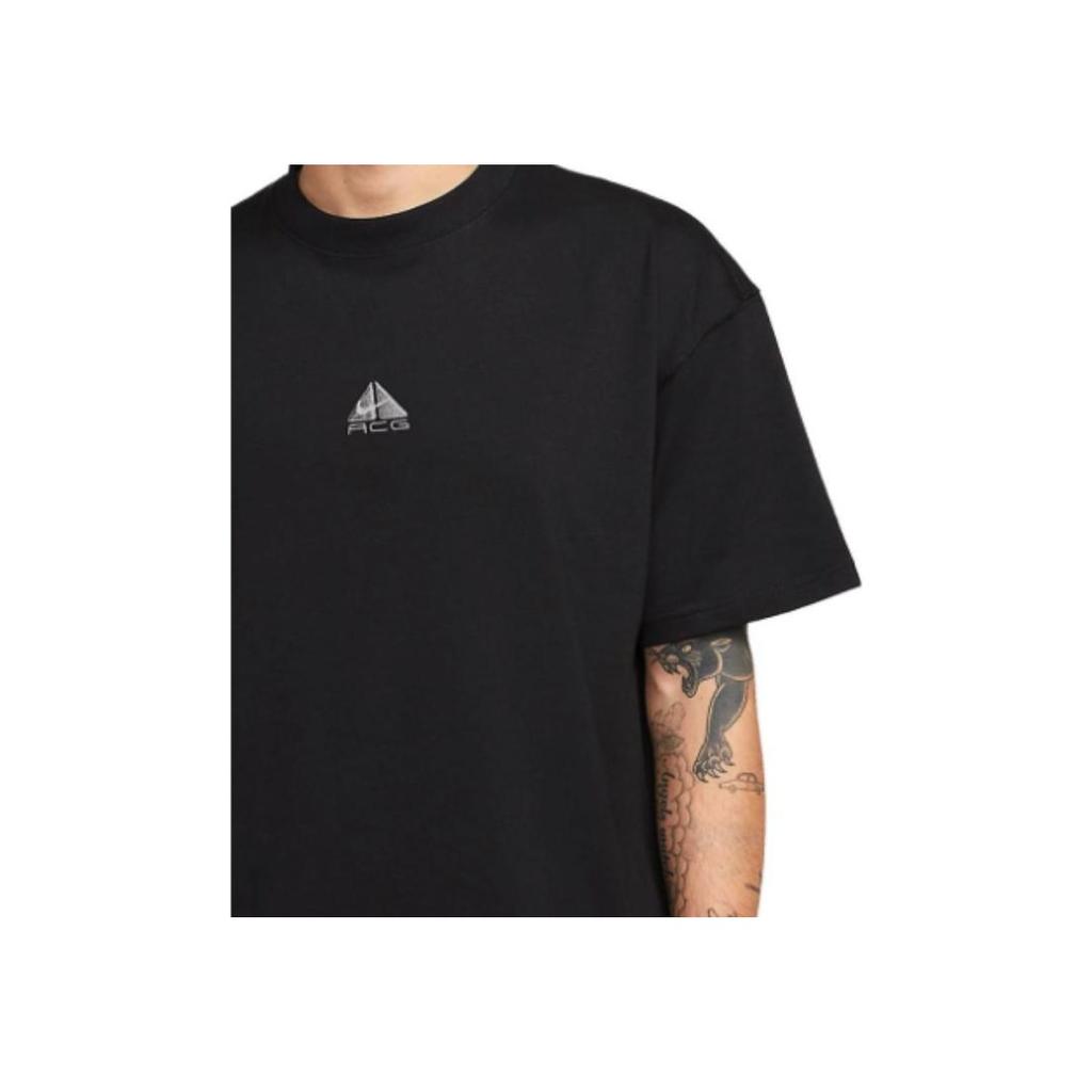 Nike Kolekce ACG Jednobarevné Volné Tričko s Krátkým Rukávem pro Venkovní Sporty Pánské Topy Černá DQ1816-011