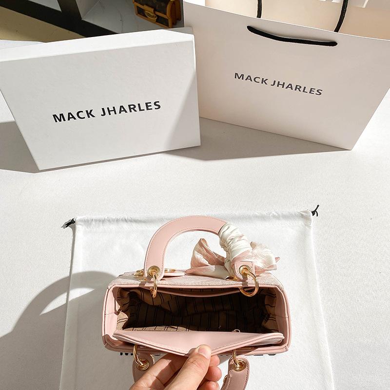 Modische Bestickte Tragetasche mit Schleife, Hochwertiges Gefühl und Großem Fassungsvermögen, Pendeltasche