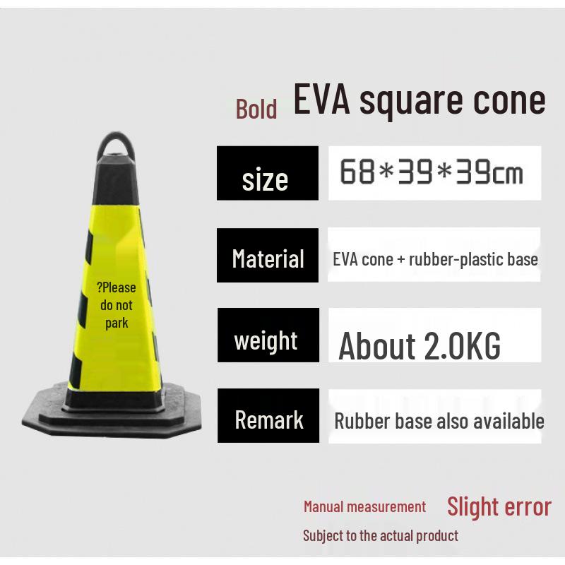 70cm No Parking Rubber Traffic Safety Cone