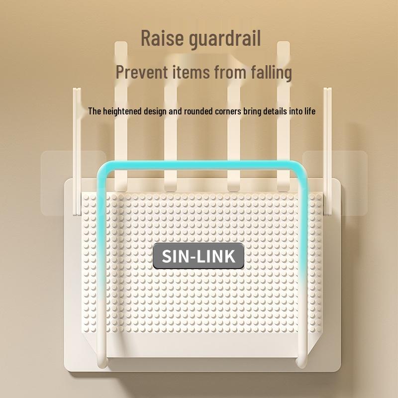 Półka do przechowywania routera i WiFi montowana na ścianie - wspornik bez wiercenia na dekoder.