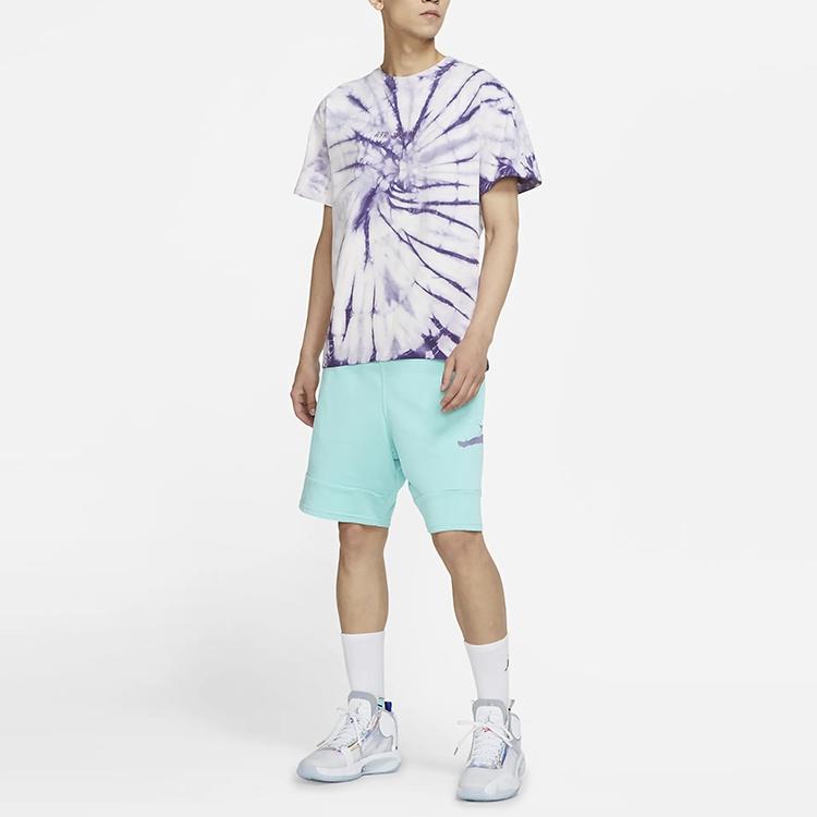 Air Jordan Tie Dye Printing Loose Knit Short Sleeve Purple Men's DQ3903-102