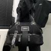 Mesh Personalized Splicing Multi-Pocket Tote Bag Large Capacity Simple And Versatile Oblique Span Bag