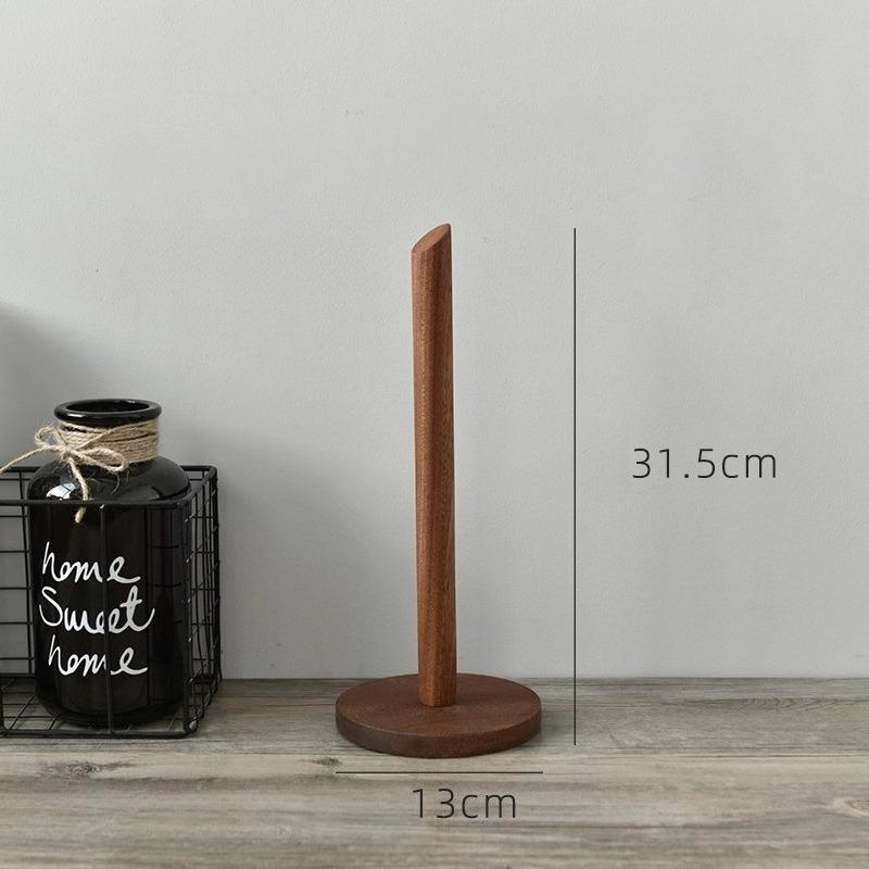 

1pcs Wooden Home Paper Towel Holder Kitchen Vertical Tissue Rack Desktop Roll Paper Storage Stand for Home Kitchen Dining Table
