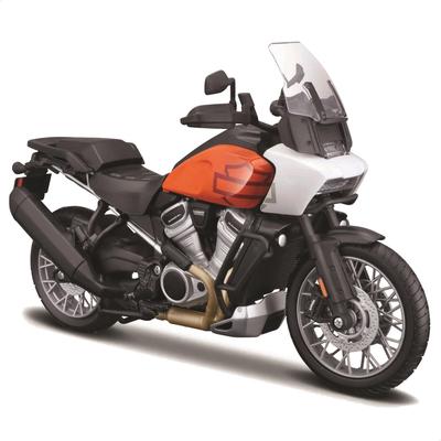 Maisto 1/12 Scale Harley-Davidson 2021 Pan America 1250 Orange/White / Diecast Model Car, Motorcycle, Fully Assembled, 32338