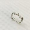 Korean Style Wave Finger Ring with Niche Design