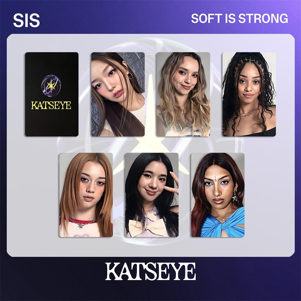 6Pcs/Set KATSEYE New Album SIS Soft Is Strong HD Bright Photocards DANIELA LARA MANON MEGAN SOPHIA YOONCHAE LOMO Cards Fans Gift
