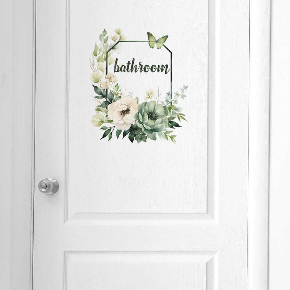 English Slogan Bathroom Flower Bathroom Home Decoration Wall Sticker