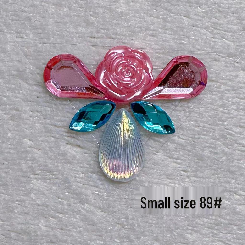 Children's Floral Face Stickers with Crystal Diamonds & Tassels for Ancient Style Makeup