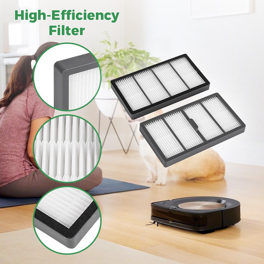 For iRobot Roomba S9(9150) S9+ S9 Plus(9550) Series Vacuum Cleaner Rubber Roller Brushes HEPA Filter Vacuum Bags Main Side Brush