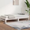 Vidaxl Extendable Bed, White, 2X(90X190) Cm, Light Pine Wood