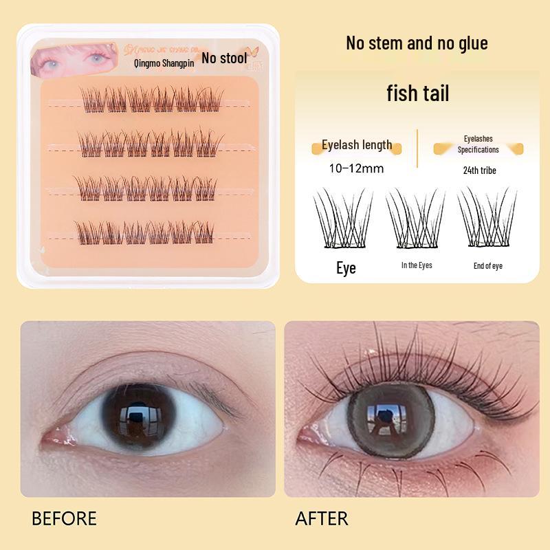 Mengjie Shangpin Glue-Free Stemless Natural Barbie Eyelashes