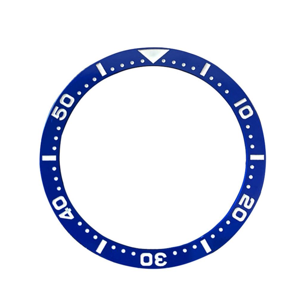 38mm*31.5mm Flat Luminous Ceramic Watch Bezel Insert Fits SKX007 SKX009 SRPD SKX011 Series Watch Cases Movement Watch Ring Parts