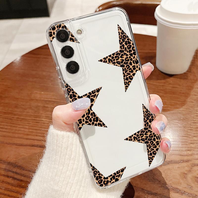 Colorful Stars Print Case For Samsung Z Flip 8 7 FE 6 5 4 Magnetic Clear Hard PC Folding Phone Cover For Galaxy Z Flip8 Flip7 Flip6
